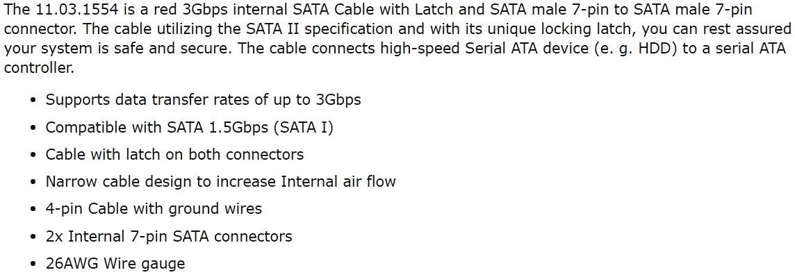 כבלים SATA ROLINE 11.03.1554 TEXT